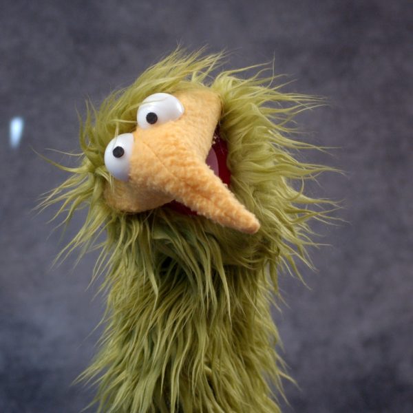 Sonk Puppets! Professional Practice Hand Puppet (green and yellow)