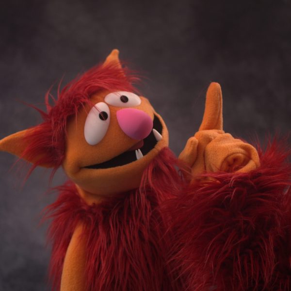 Professional Live Hands Puppet Orange Ogre