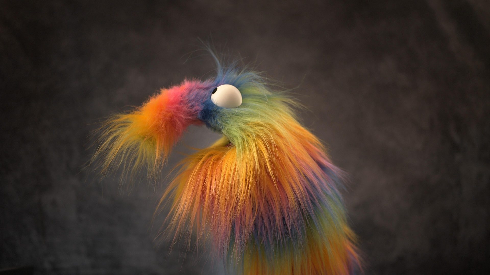 Sonk Puppets! Practice Hand Puppet (rainbow fur) – Operation: Puppet