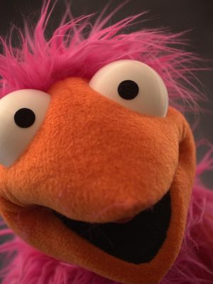 Orange & Pink Greeblee Hand Puppet
