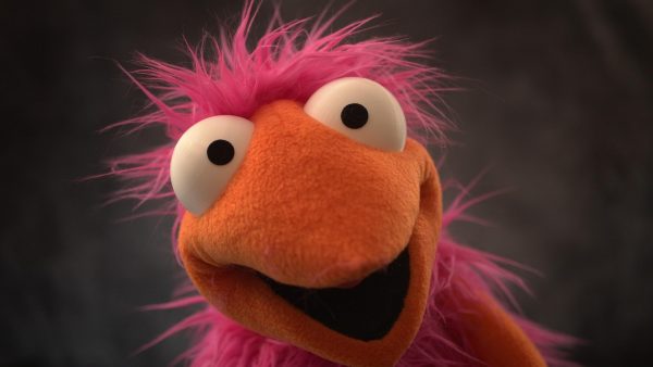 Orange & Pink Greeblee Hand Puppet