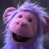 Purple Monkey Hand and Rod Puppet
