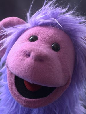 Purple Monkey Hand and Rod Puppet