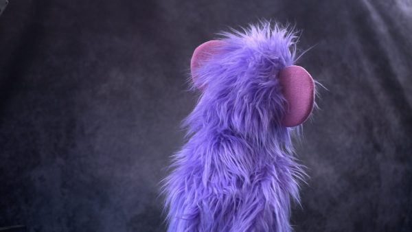Purple Monkey Hand and Rod Puppet