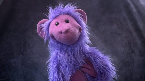 Purple Monkey Hand and Rod Puppet