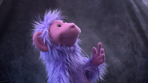 Purple Monkey Hand and Rod Puppet