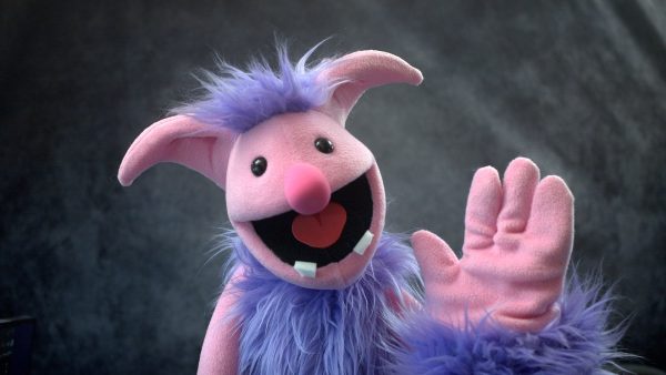 ogre_1.1.1 Live Hands Puppet Pink and Purple Ogre