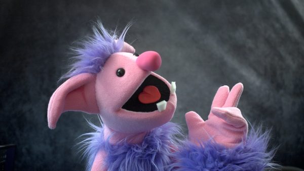 ogre_1.1.2 Live Hands Puppet Pink and Purple Ogre