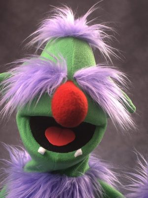 Live Hands Puppet Green and Purple Ogre